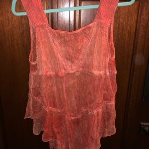 Sheer feminine tank top